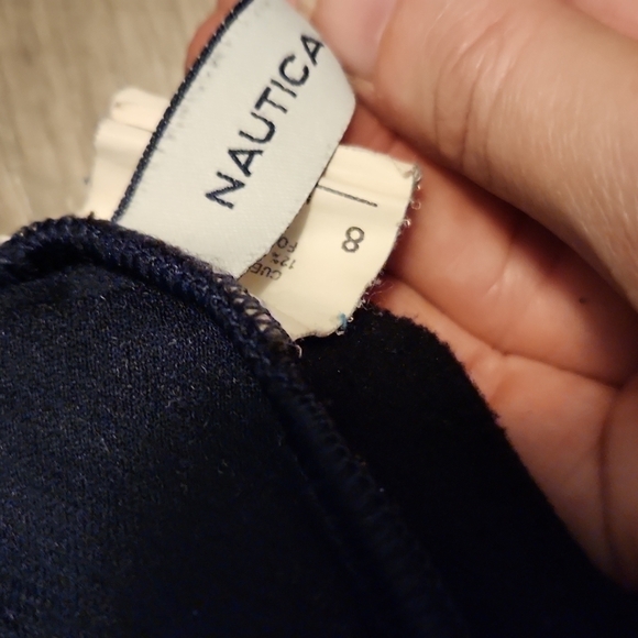 NAUTICA One Piece Swim Suit Size 8 Blue & Yellow Modest - Picture 4 of 4